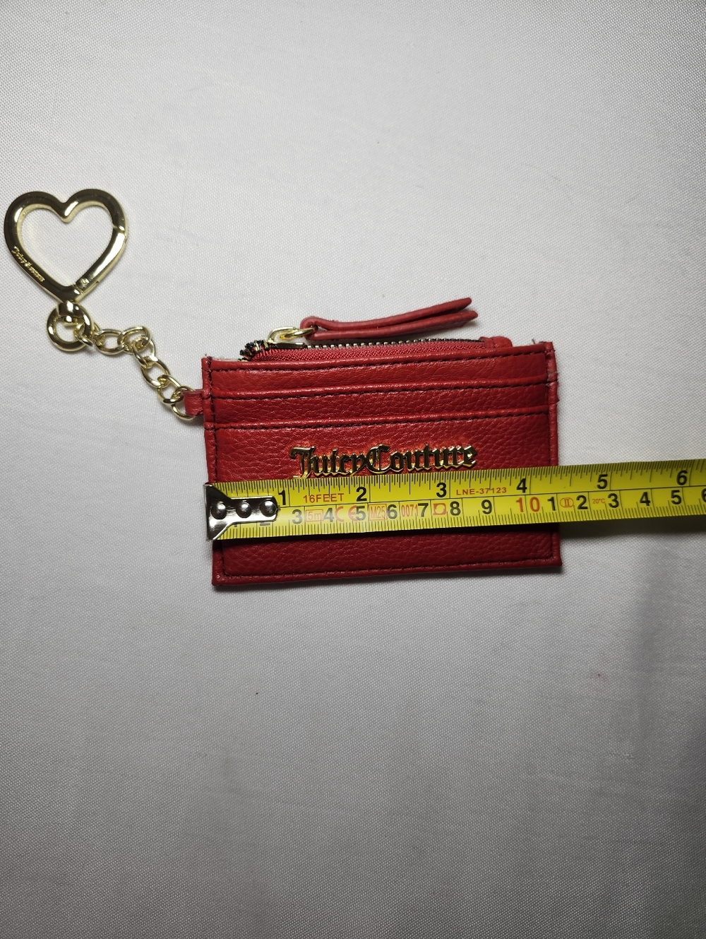 Juicy Couture Red Leather Zip Coquette Wristlet - Picture 6 of 7